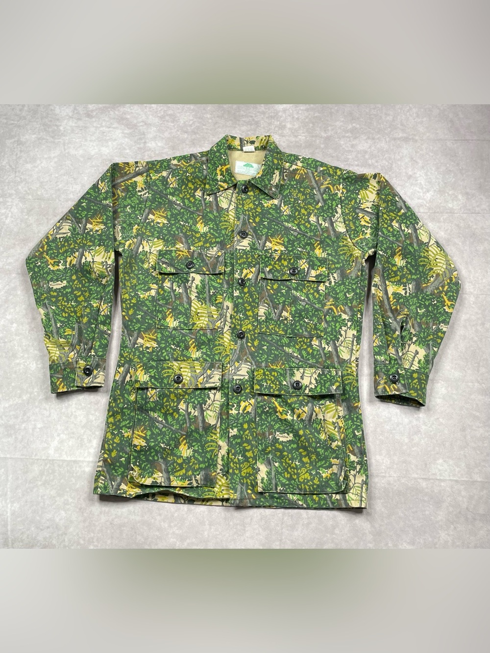 Vintage Bushlan South Texas Chore Coat Shacket Mens M Camo Hunting 80s USA